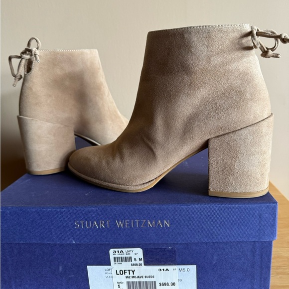 Stuart Weitzman Lofty Suede Ankle Boots - Picture 2 of 8